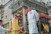 Festa di Sant Agata   procession of Devoti with the golden statue of the saint 